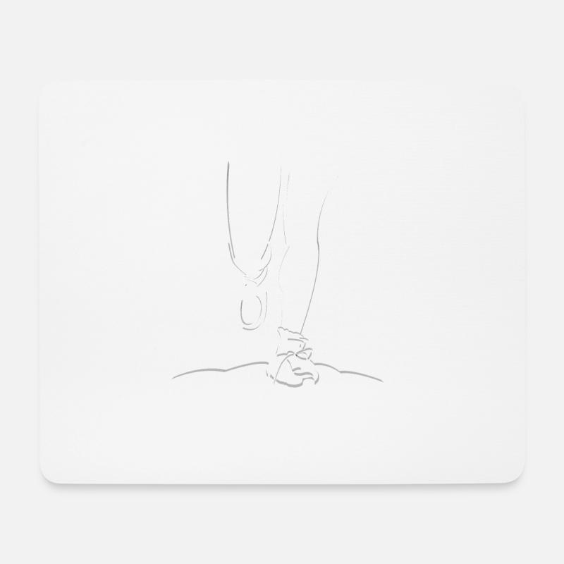 Jogging Jogger Sport - Tapis de souris (format paysage) - blanc