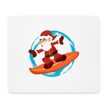 Weihnachten Weihnachtsmann Surfen - Geschenkidee - Mousepad (Querformat) - Weiß - Vorne