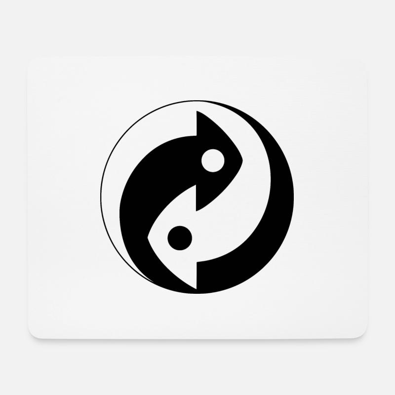 Ying und Yang mal anders - Mousepad (Querformat) - Weiß
