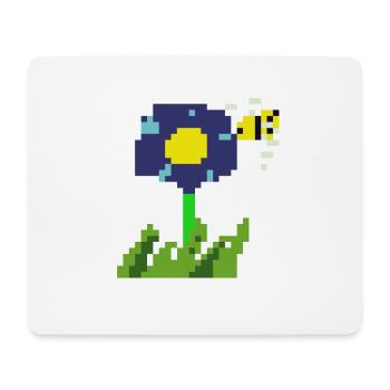 Pixel flower - Mouse Pad (horizontal) - white - Front
