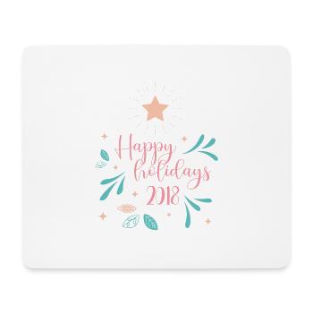 Merry star font Holidays Christmas - Mouse Pad (horizontal) - white - Front