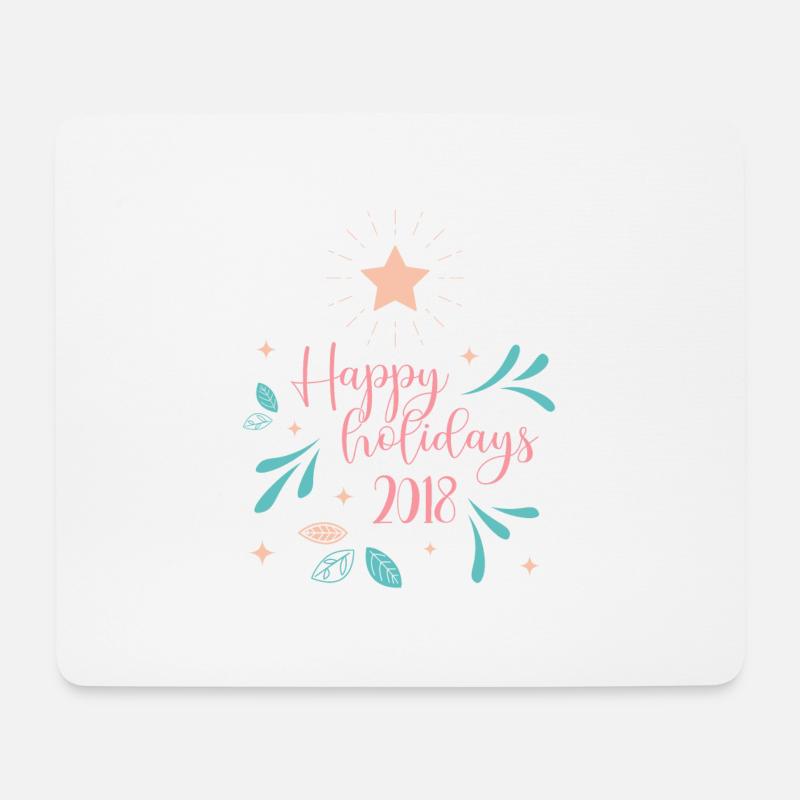 Fröhlich Stern Schrift Feiertage Weihnachten - Mousepad (Querformat) - Weiß