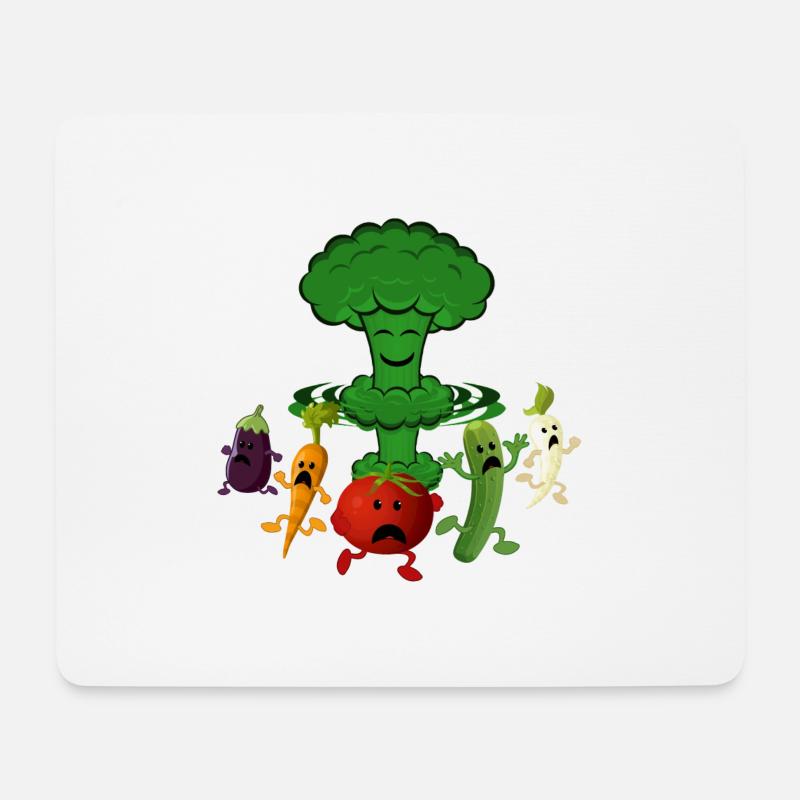 Brokkoli Super-Food - Mousepad (Querformat) - Weiß