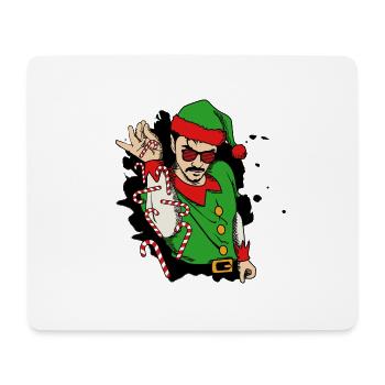 saltbae SANTA ELF - Tapis de souris (format paysage) - blanc - Devant