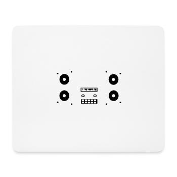 Musikanlage, Ich lebe für die Musik - Mousepad (Querformat) - Weiß - Vorne