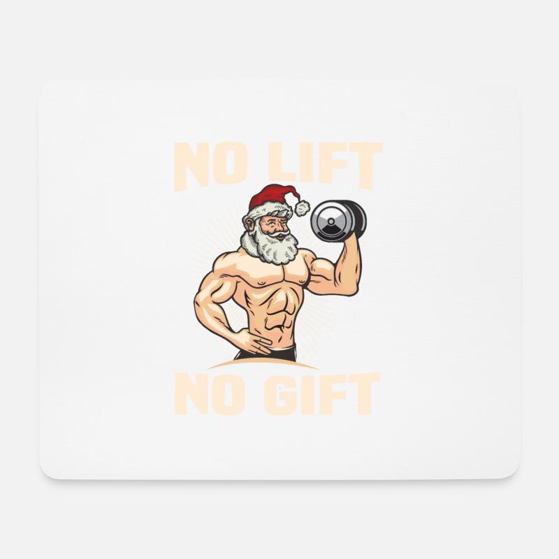 NO LIFT NO GIFT - Mousepad (Querformat) - Weiß