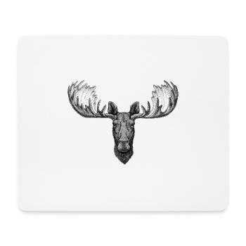 Elch - Mousepad (Querformat) - Weiß - Vorne