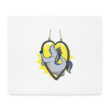 Valentine's Day Gift For Him You Unicorn Gymnastics - Mouse Pad (horizontal) - white - Front