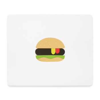 Burger - Tapis de souris (format paysage) - blanc - Devant