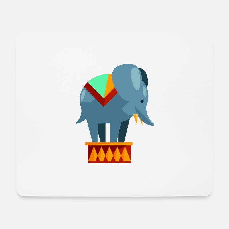 Zirkus Elefant - Mousepad (Querformat) - Weiß