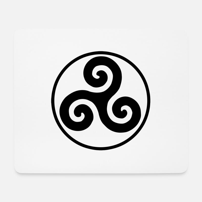Triskele Britannien - Mousepad (Querformat) - Weiß