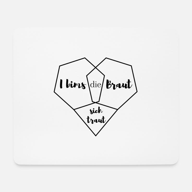 I bims die Braut, die sich traut #JGA - Mousepad (Querformat) - Weiß