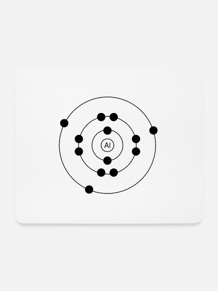 Atom - Mousepad (Querformat) - Weiß