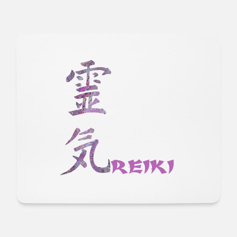 reiki japonais e 62 - Tapis de souris (format paysage) - blanc