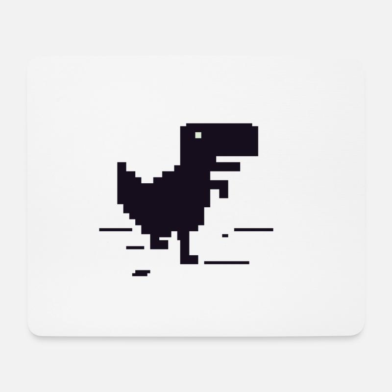 Retro pixel dinosaur - Mouse Pad (horizontal) - white