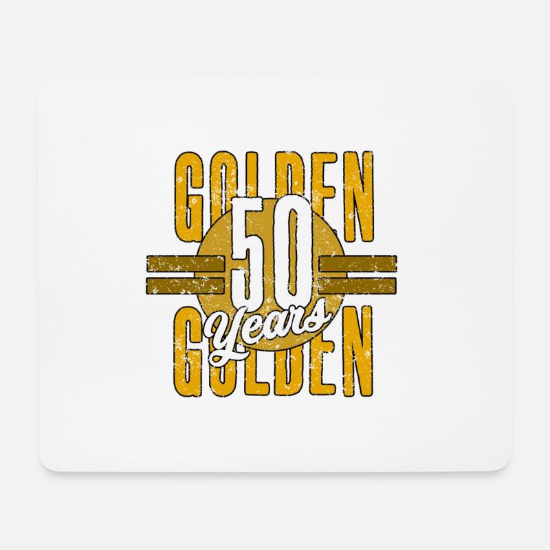 50 ans - Tapis de souris (format paysage) - blanc