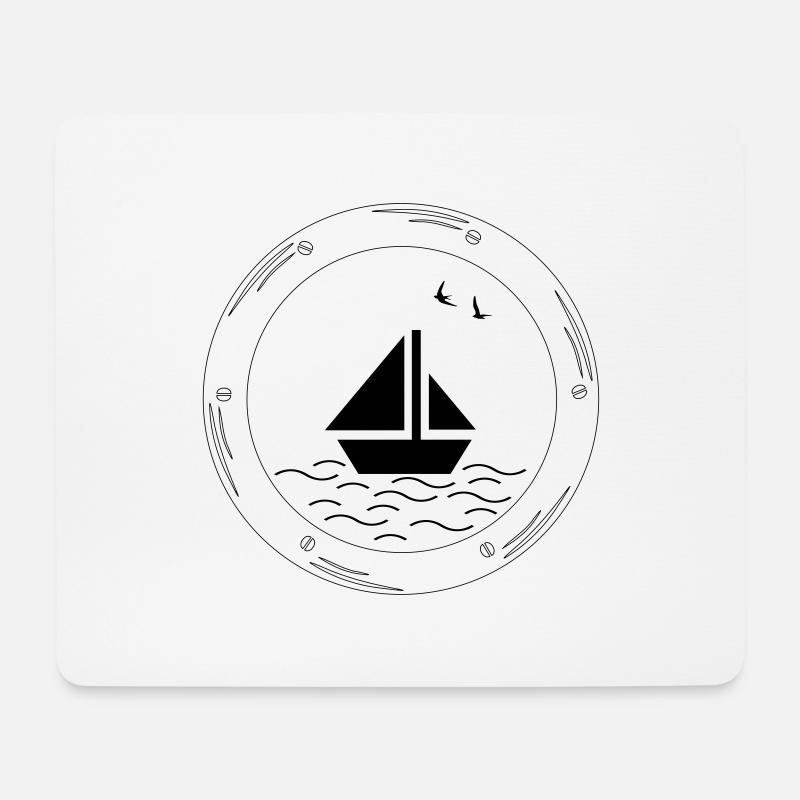 Bullauge - Mousepad (Querformat) - Weiß