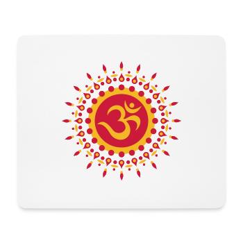 Om Symbol Mandala Sonne Yoga Meditation, 23 Farben - Mousepad (Querformat) - Weiß - Vorne