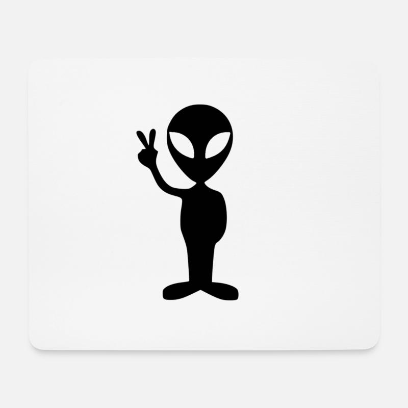 Alien - Mousepad (Querformat) - Weiß