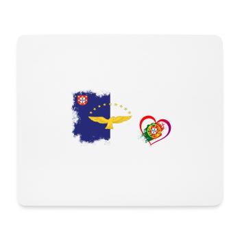Azores Azores Hawk Portugal Heart Flag Flag - Mouse Pad (horizontal) - white - Front
