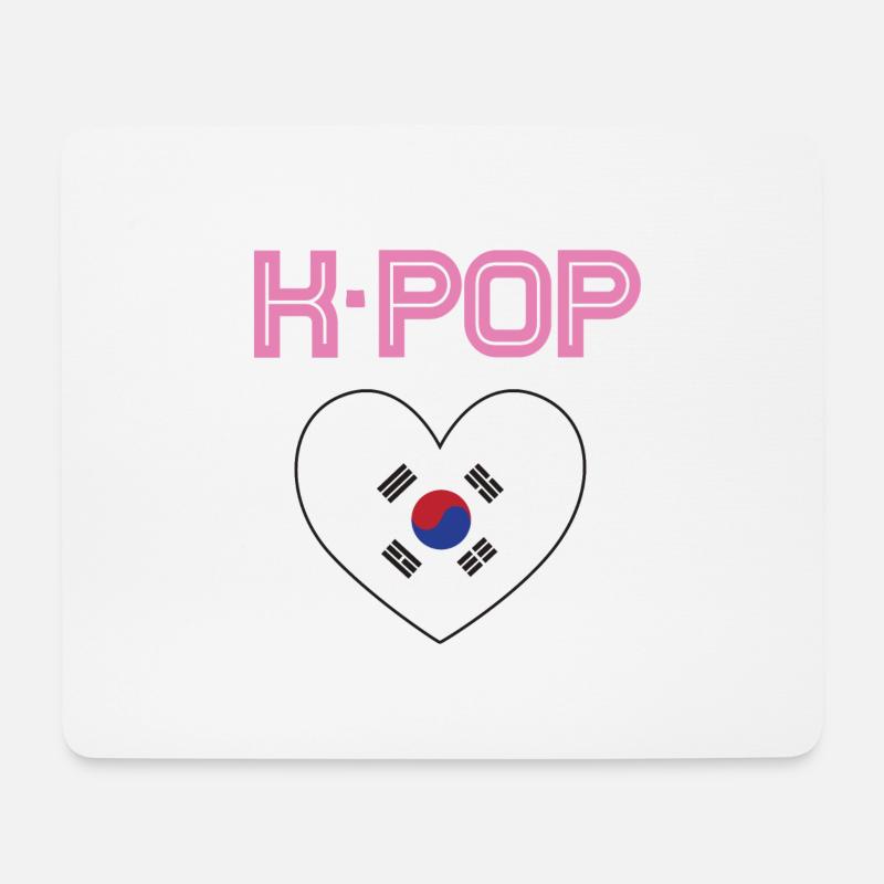 K POP Korea Koreanisch Musik Geschenk Fangirl - Mousepad (Querformat) - Weiß