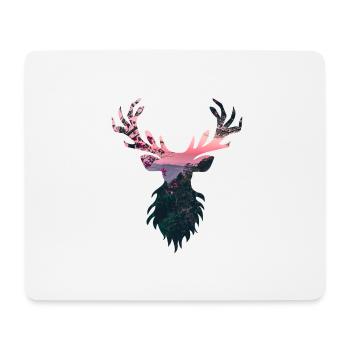 Deer stag - Mouse Pad (horizontal) - white - Front