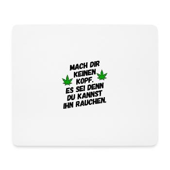 Cannabis Gras kiffen Weed Kiffer Geschenkidee - Mousepad (Querformat) - Weiß - Vorne