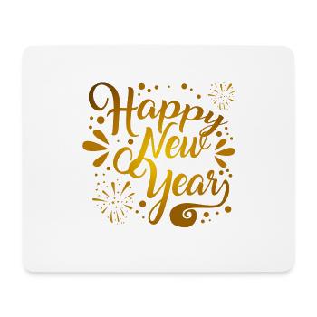 Happy New Year - Mousepad (Querformat) - Weiß - Vorne