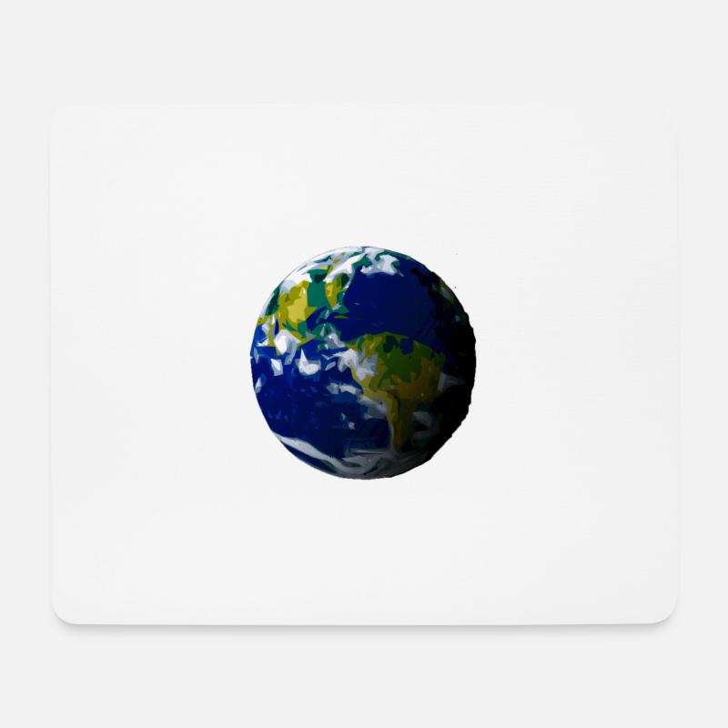 Erde - Mousepad (Querformat) - Weiß