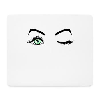 Beauty Eyes Eyelashes - Mouse Pad (horizontal) - white - Front