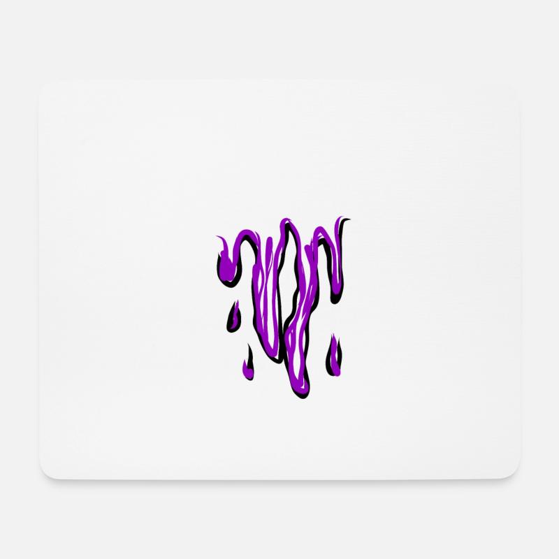 Dripping Purple Design - Mousepad (Querformat) - Weiß