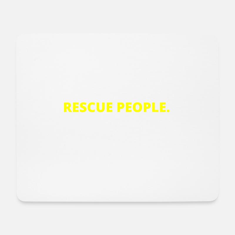 Eat Sleep Rescue People Feuerwehr Sanitäter Arzt - Mousepad (Querformat) - Weiß