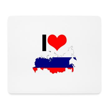 J'aime la Russie - Tapis de souris (format paysage) - blanc - Devant