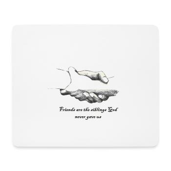 Friendship, amis, amitiés, frères et sœurs, - Tapis de souris (format paysage) - blanc - Devant