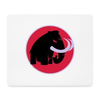 angry mammoth böses Mammut - Mousepad (Querformat) - Weiß - Vorne