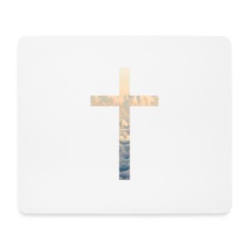 Nuages du ciel croisé - Tapis de souris (format paysage) - blanc - Devant