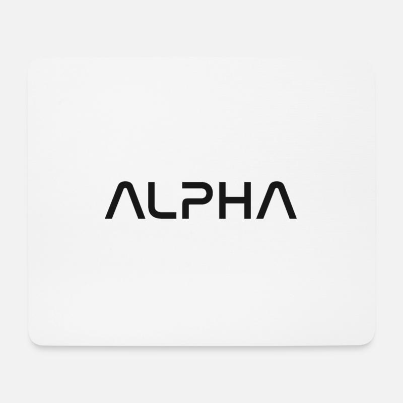 alpha - Mouse Pad (horizontal) - white