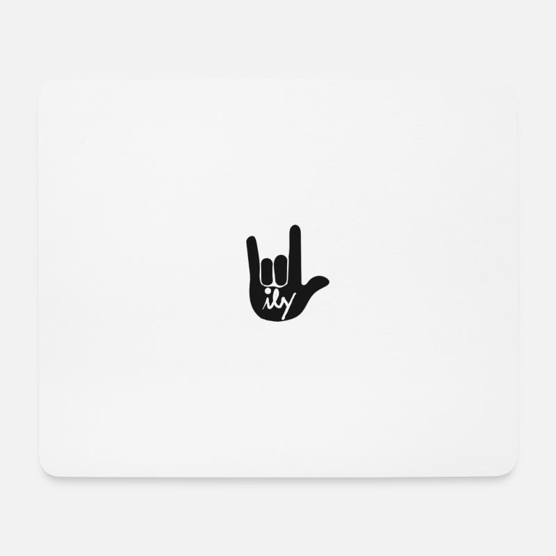 I Love You - Mousepad (Querformat) - Weiß