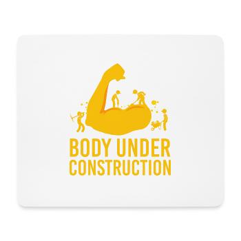Bodybuilder Body Under Construction - Geschenkidee - Mousepad (Querformat) - Weiß - Vorne