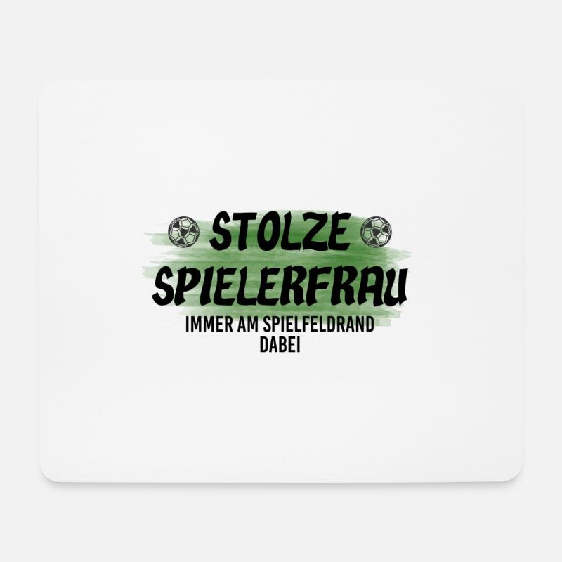 Spielerfrau Fussball - Mousepad (Querformat) - Weiß
