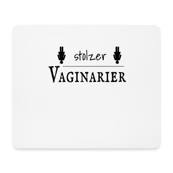 Vaginarier Vegan Ironie Frau Mädel Mädl Geschenk - Mousepad (Querformat) - Weiß - Vorne