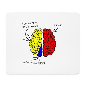 Cerveau - Cerveau - Mèmes - Tapis de souris (format paysage) - blanc - Devant