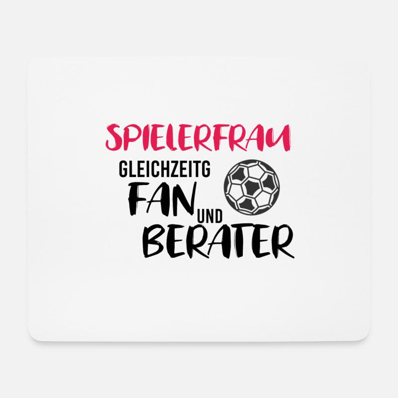 Spielerfrau Fan und Berater - Mousepad (Querformat) - Weiß