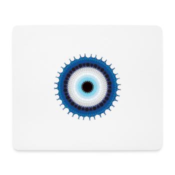 NAZAR BONCUK - BLAUES AUGE Schutz Symbol Punkte - Mousepad (Querformat) - Weiß - Vorne