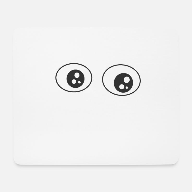 Augen Glubschaugen Gegenstand - Mousepad (Querformat) - Weiß