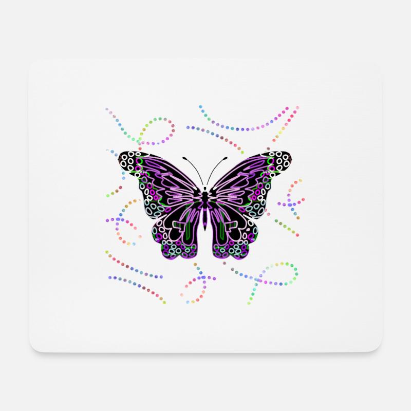 Schmetterling - Mousepad (Querformat) - Weiß