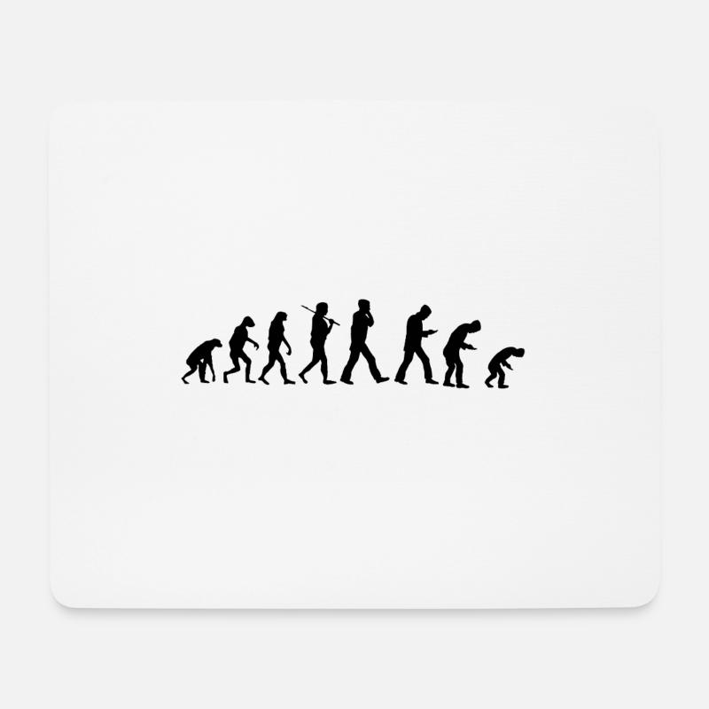 Evolution Smartphone - Mousepad (Querformat) - Weiß