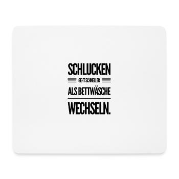 Sex schlucken Sperma vögeln versaut Geschenkidee - Mousepad (Querformat) - Weiß - Vorne