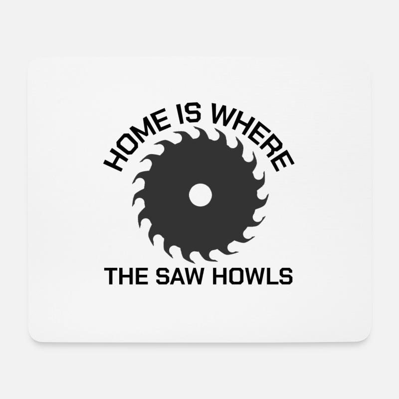 Lustige Heimwerker Handwerk Sprüche Holz Geschenk - Mousepad (Querformat) - Weiß