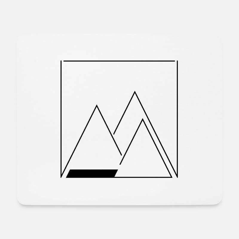 Gebirge - Mousepad (Querformat) - Weiß